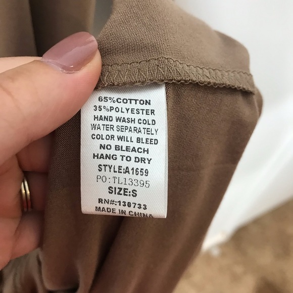 Umgee Brown 3/4 Sleeve Flowy Dress - Picture 5 of 6